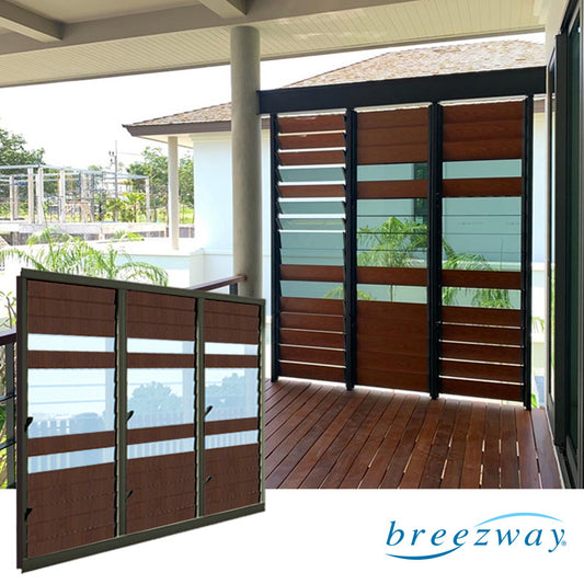Easyscreen Window System 3 Bays of 152mm x 16 Blades