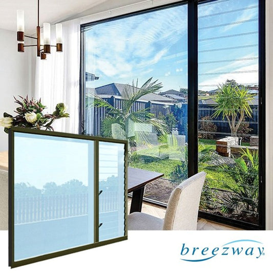 Easyscreen Window System with Fixed Lite 2 Bays of 152mm x 18 Blades
